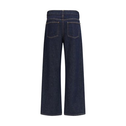 Blue Cotton Relaxed Fit Jeans