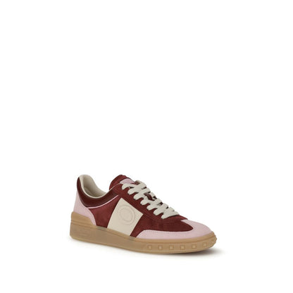 Red Calf Leather Bos Taurus Low Top Sneakers