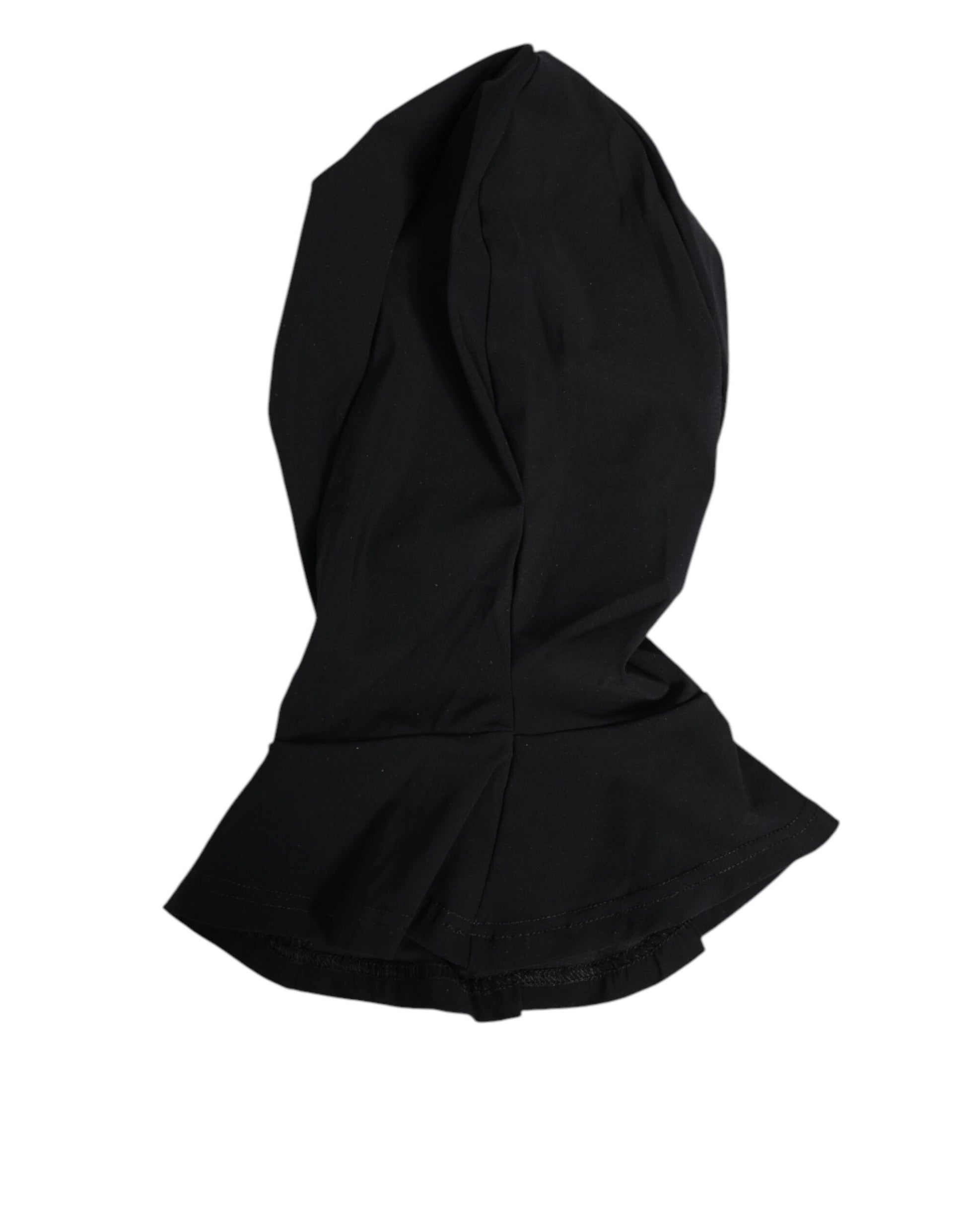 Black Nylon Elastane Balaclava Hood Face Cover Hat