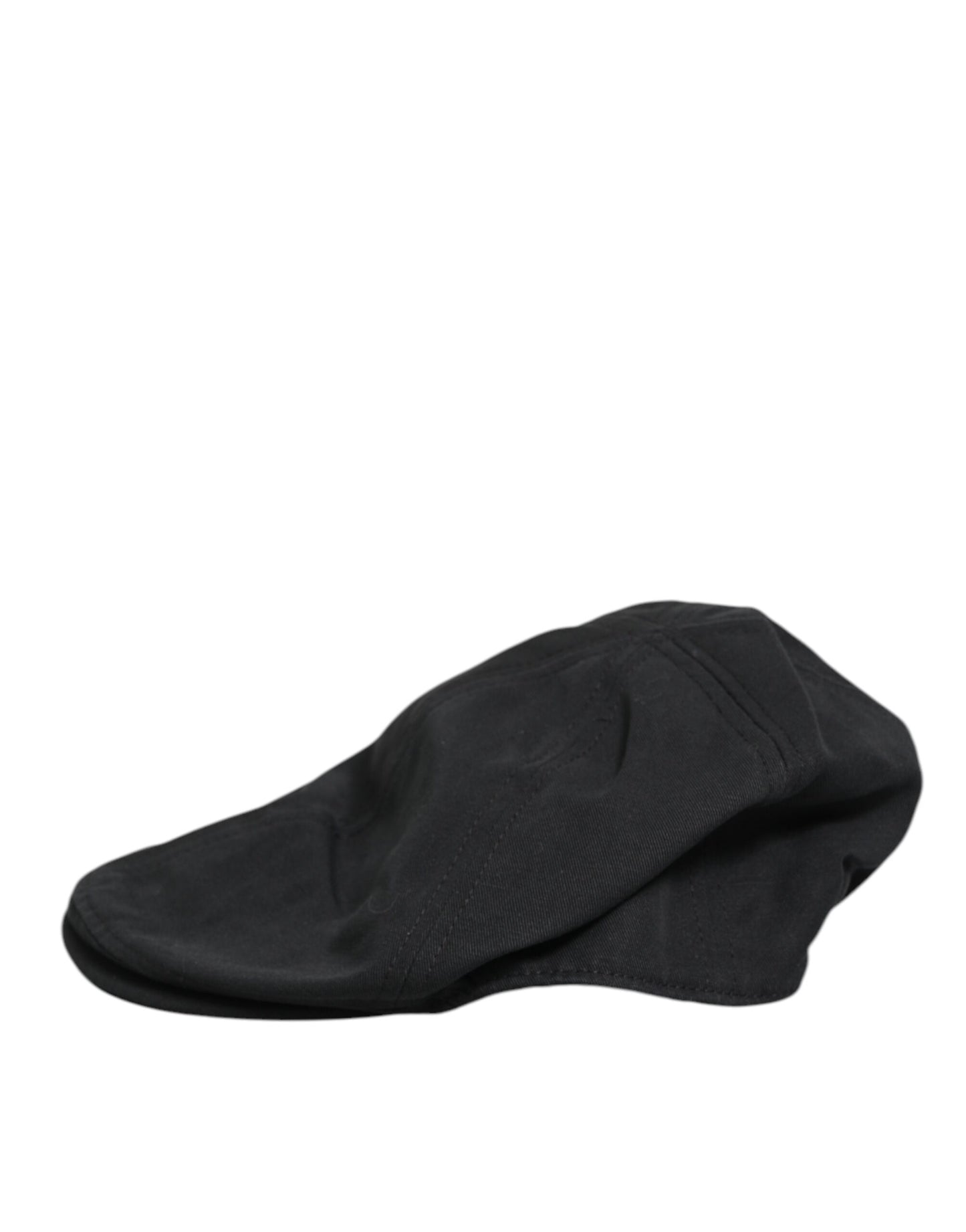 Black Cotton Blend Newsboy Men Cloth Cap Hat
