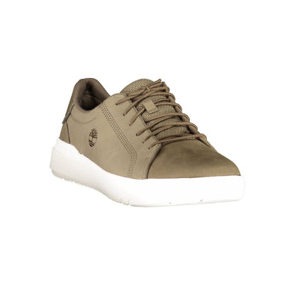 Green Leather Men Sneaker