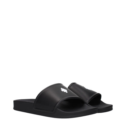 Black Cotton Slippers