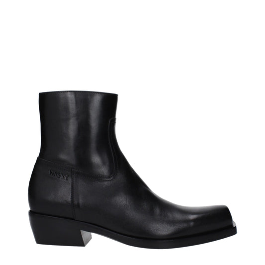 Black Leather Ankle Boots