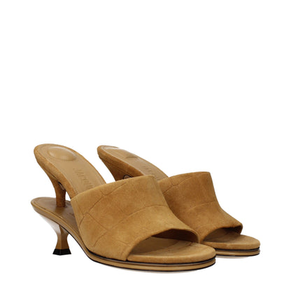 Brown Leather Stiletto Heel Sandals