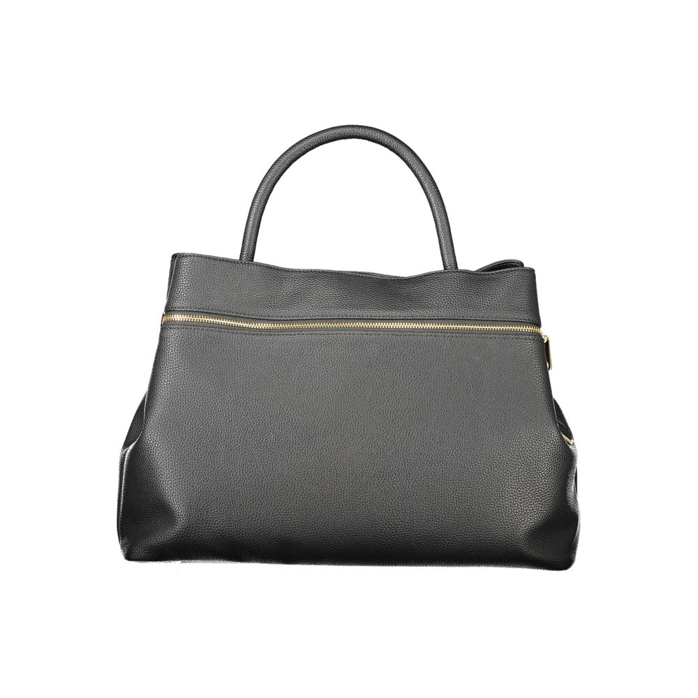 Black Polyethylene Women Handbag