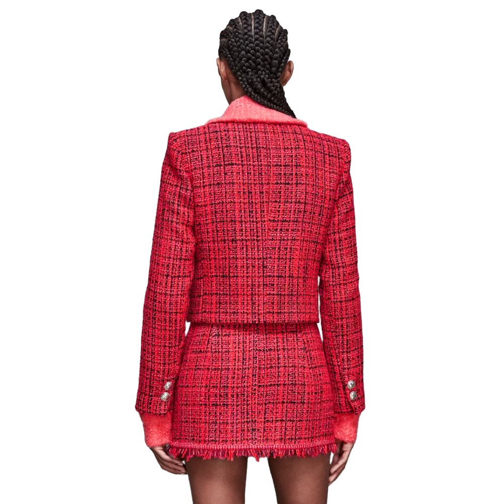 Red Polyester Blazer