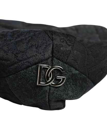 Black Polyester Newsboy Men Cloth Capello Hat