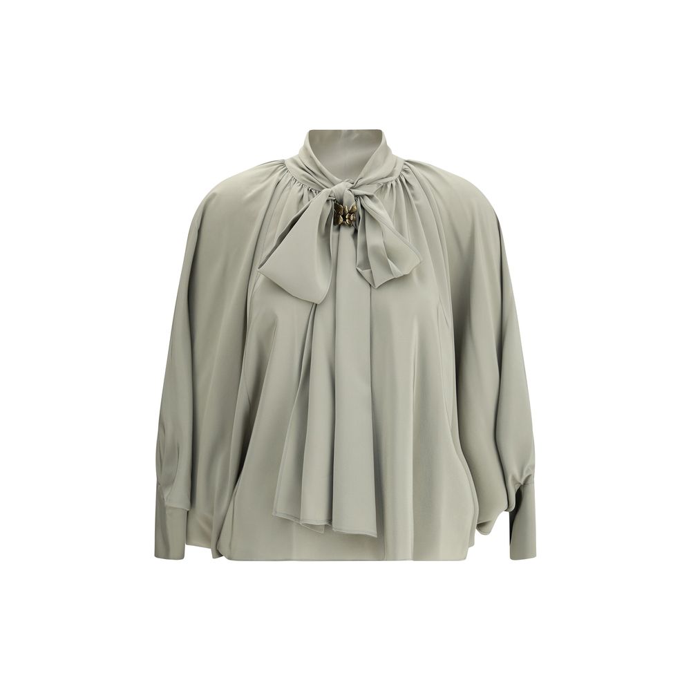 Bicolor Silk Blouse