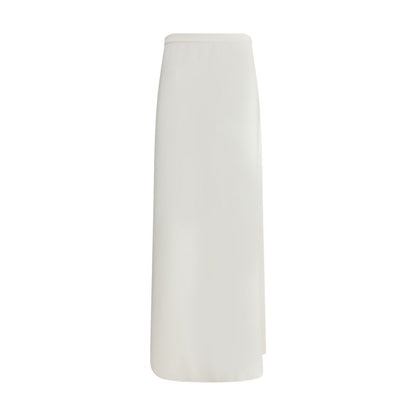 White Viscose Long Skirt