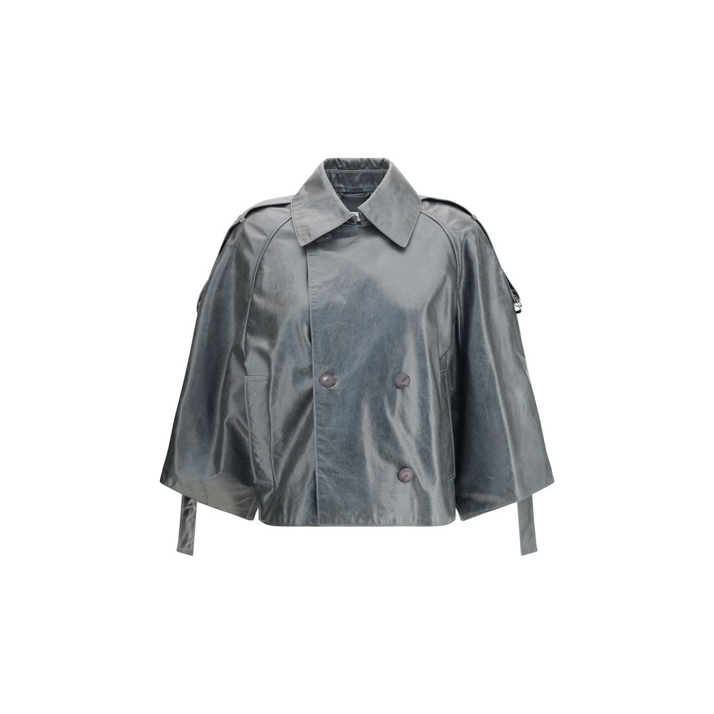 Green Calf Leather Bos Taurus Coat