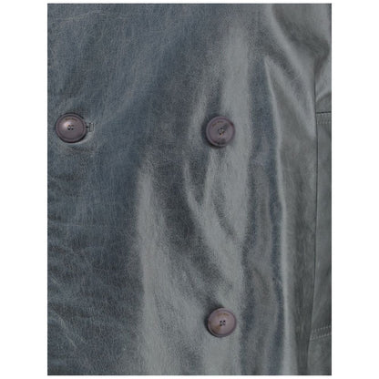 Green Calf Leather Bos Taurus Coat