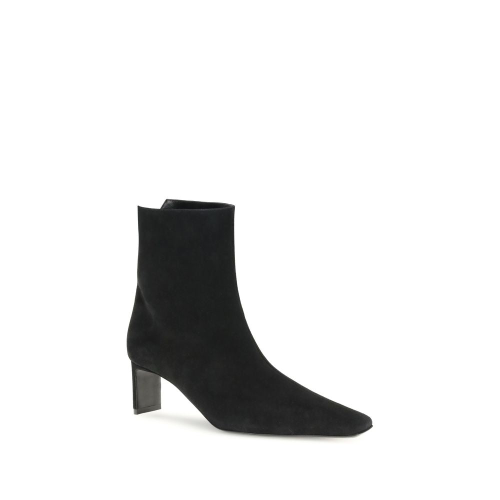 Black Leather Ankle Boots