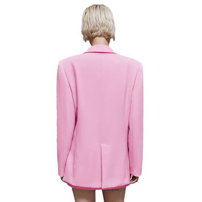 Pink Polyester Blazer