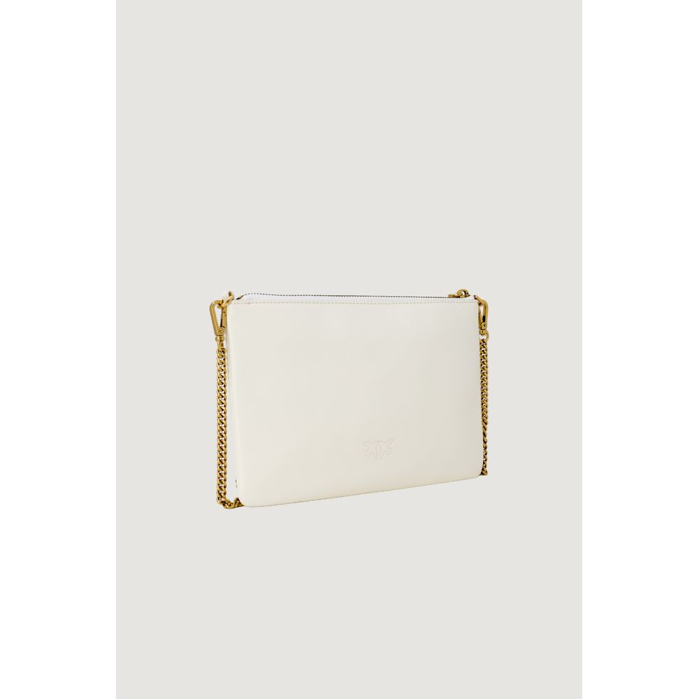 Cream Leather Clutch Bag