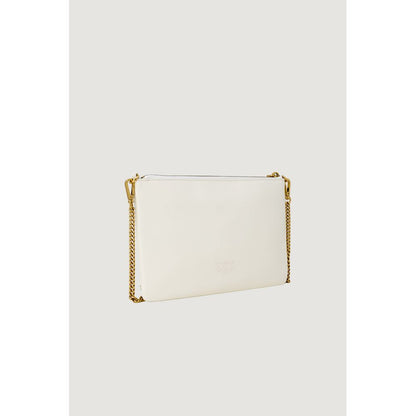 Cream Leather Clutch Bag