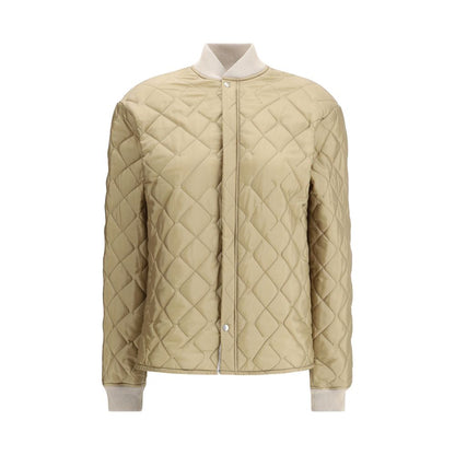Beige Polyamide Bomber