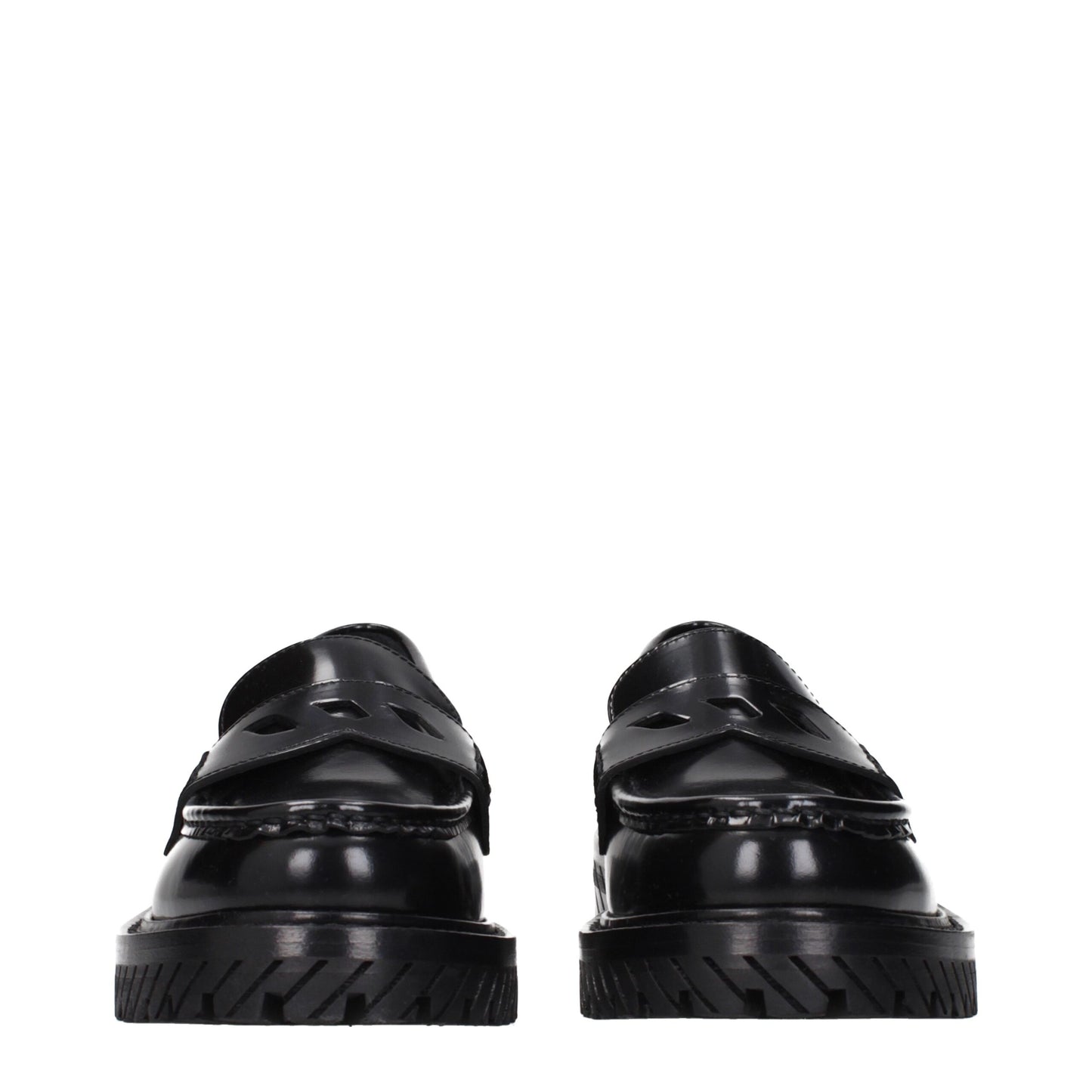 Black Leather Slip-On Loafers