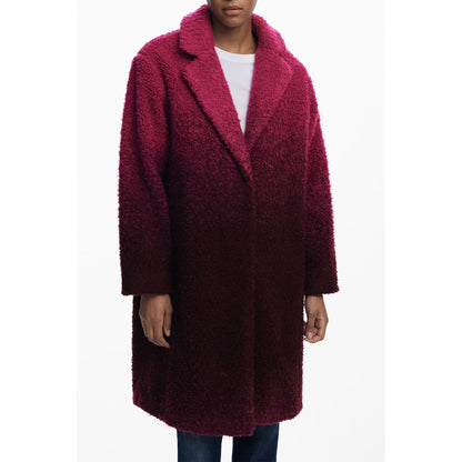 Pink Wool Women Coat