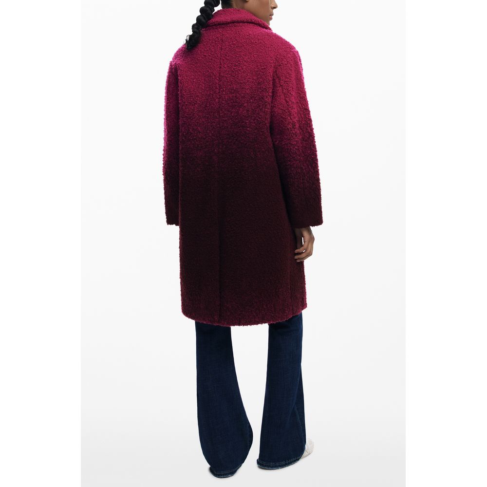Pink Wool Women Coat