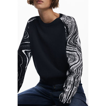 Black Polyester Women Sweater