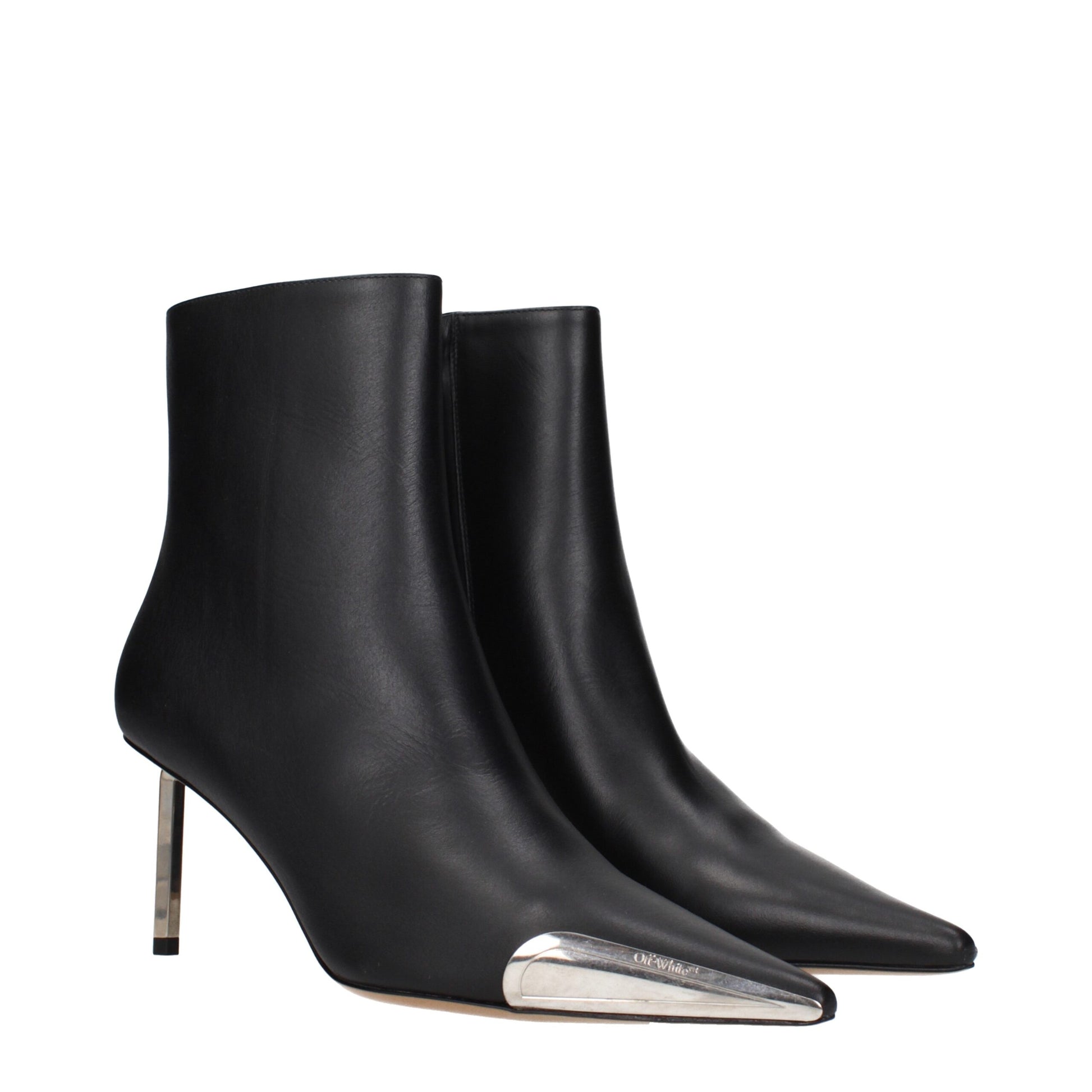 Black Leather Ankle Boots