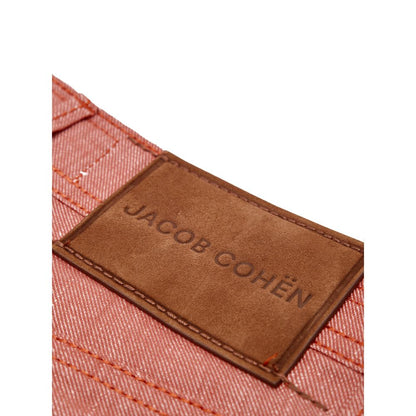 Red Cotton Skinny Pants