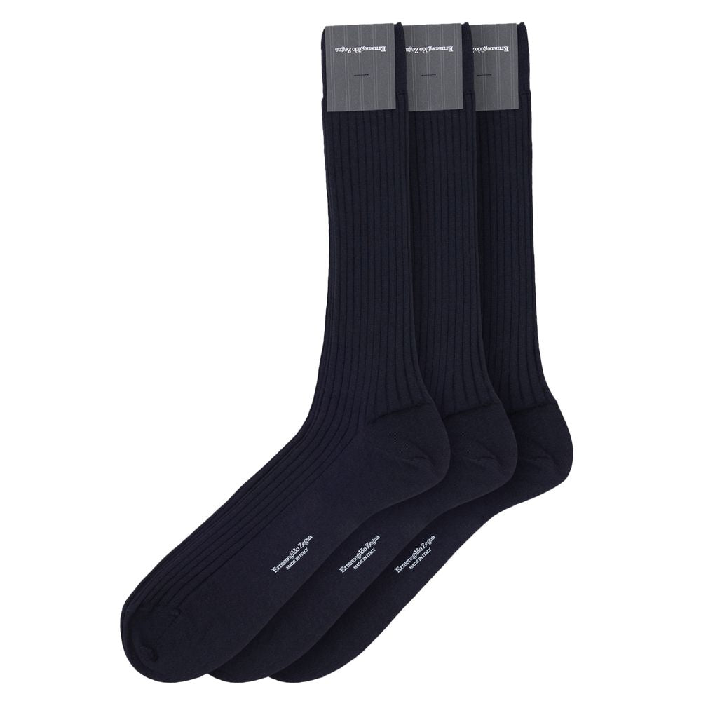 Navy Blue Wool Socks