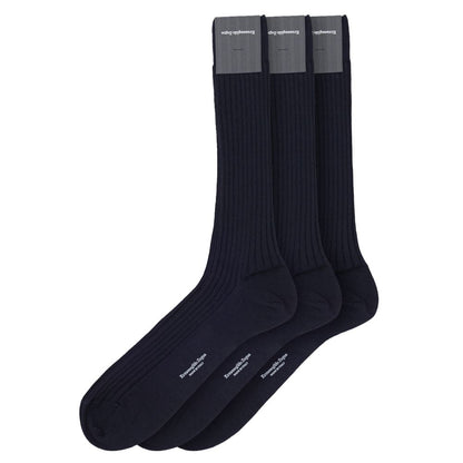 Navy Blue Wool Socks