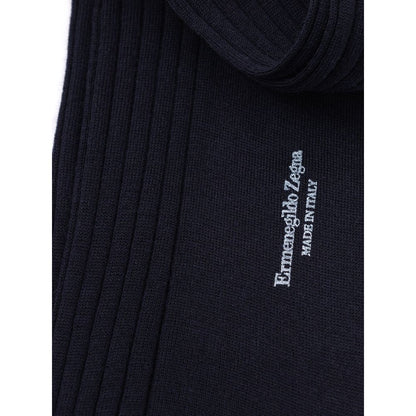 Navy Blue Wool Socks