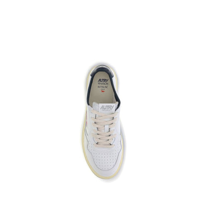 White Leather Athletic Sneakers