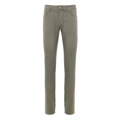 Gray Cotton Skinny Pants
