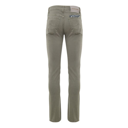Gray Cotton Skinny Pants