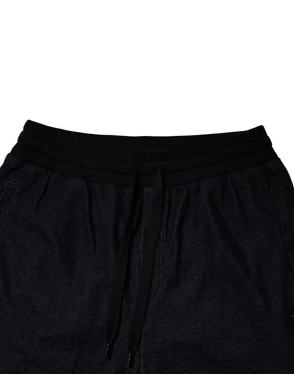 Black Cotton Blend Men Jogger Trouser Pants
