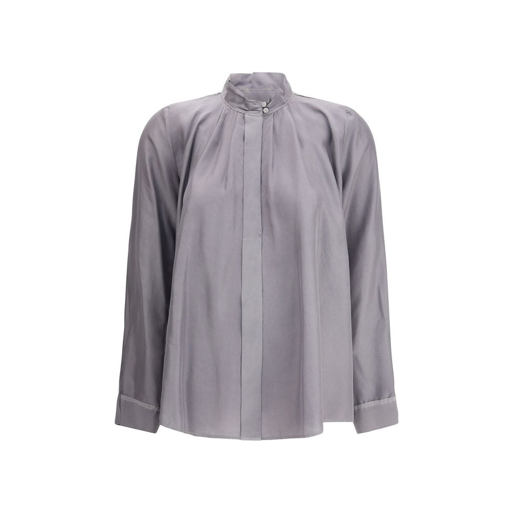 Gray Silk Shirt