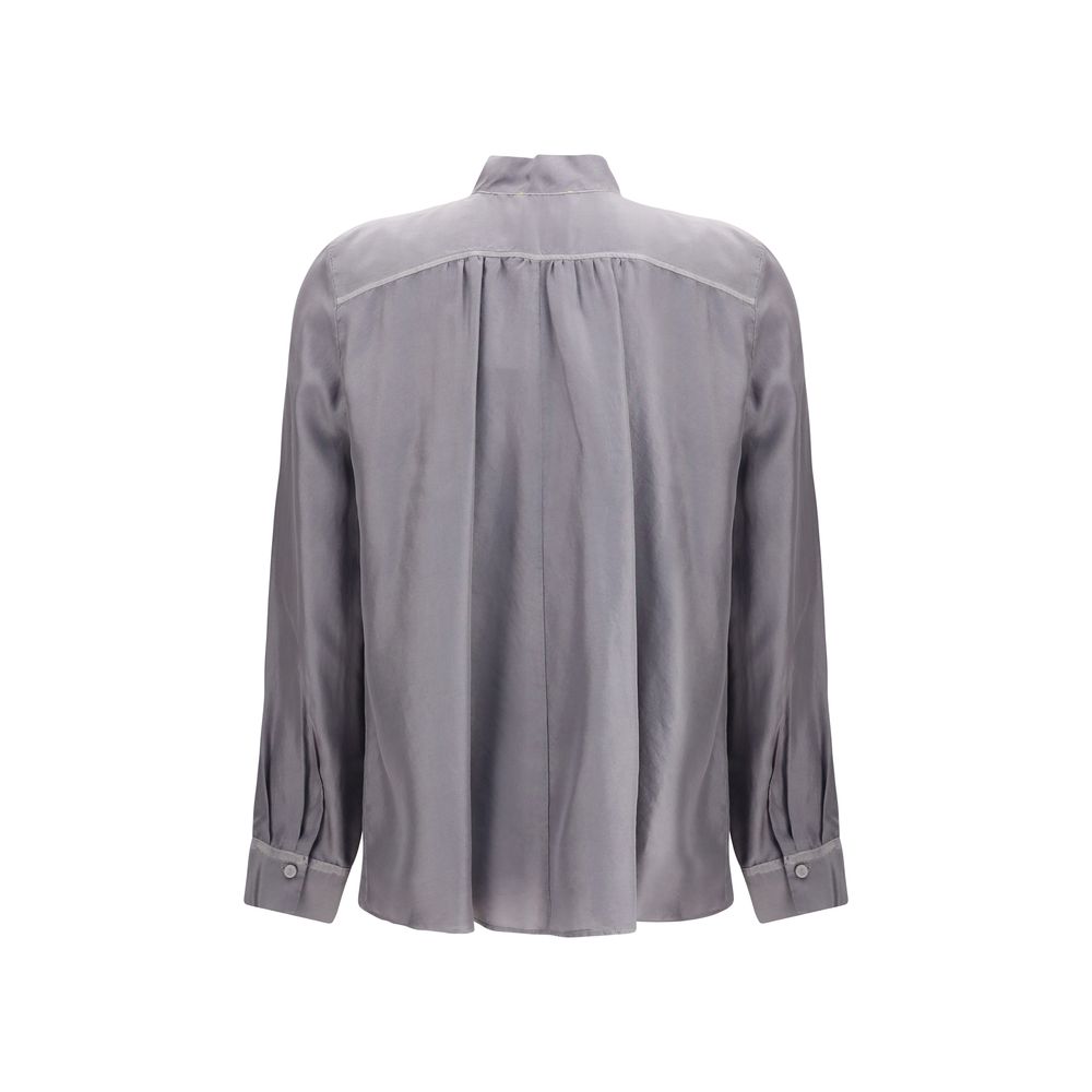 Gray Silk Shirt