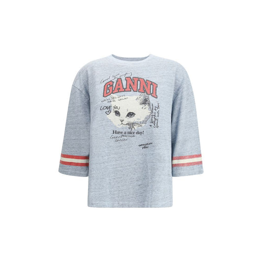 Cotton melange 3/4 sleeve T-shirt