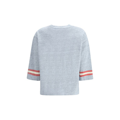 Cotton melange 3/4 sleeve T-shirt