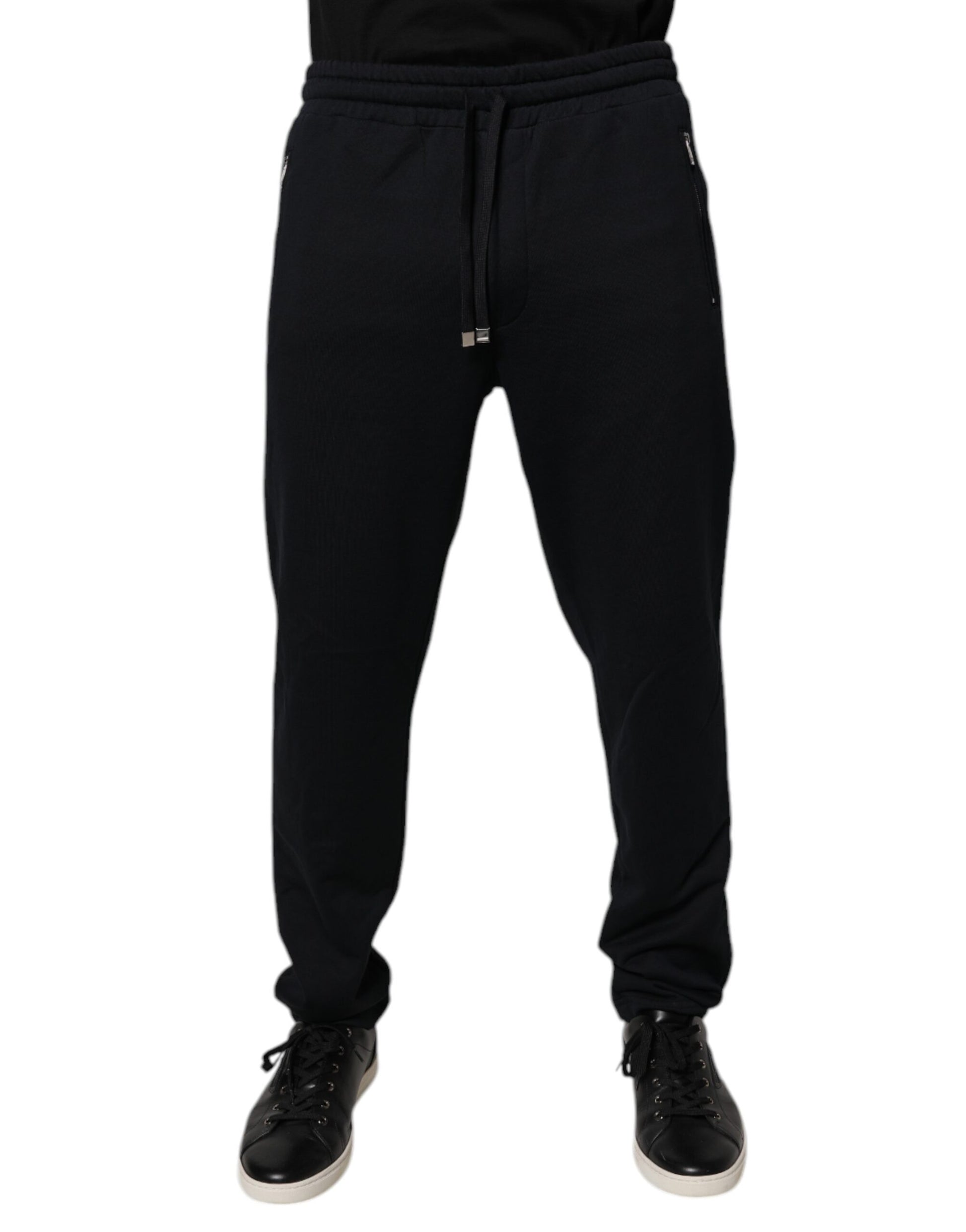 Black Cotton Men Jogger Sweatpants Pants