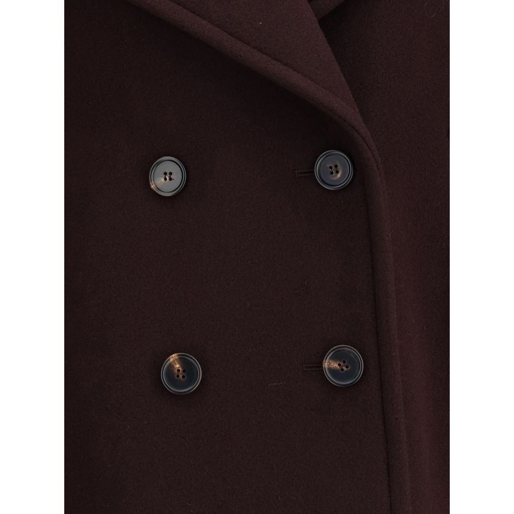 Bordeaux Fleece Wool Coat