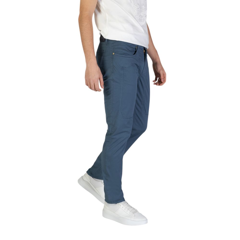 Blue Cotton Skinny Pant