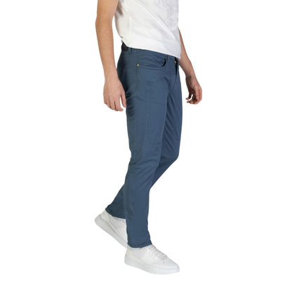 Blue Cotton Skinny Pant