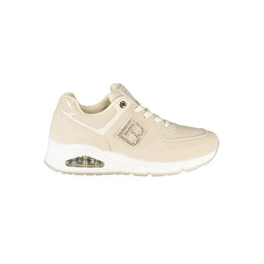 Beige Polyester Women Sneaker