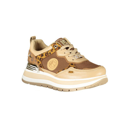 Brown Polyester Women Sneaker