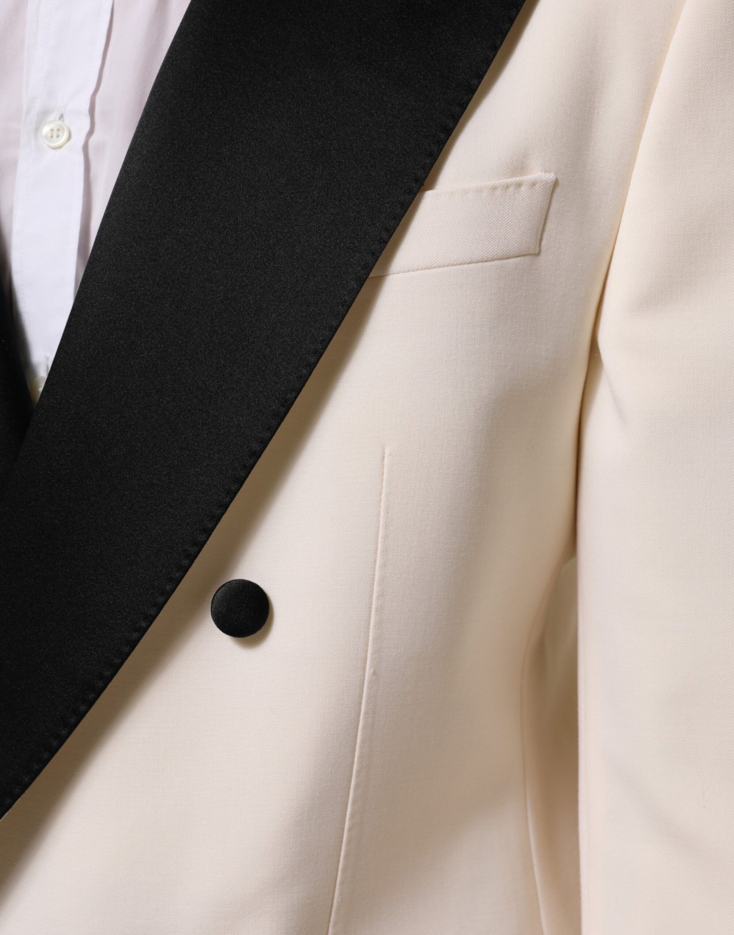 White SICILIA Double-Breasted Suit Blazer