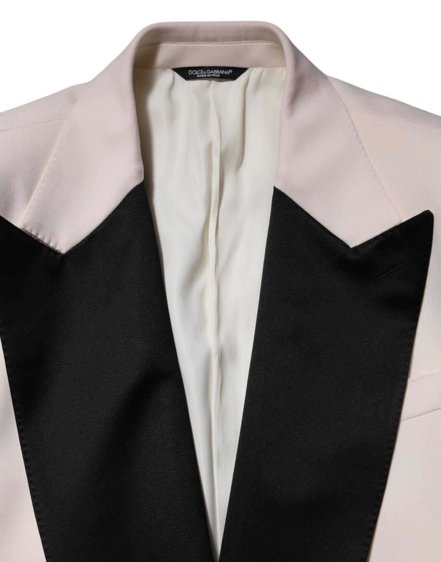 White SICILIA Double-Breasted Suit Blazer
