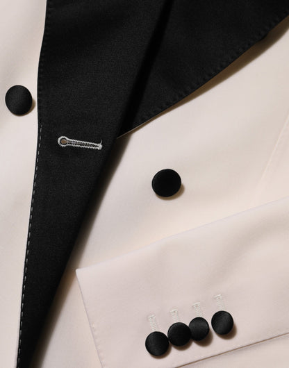 White SICILIA Double-Breasted Suit Blazer