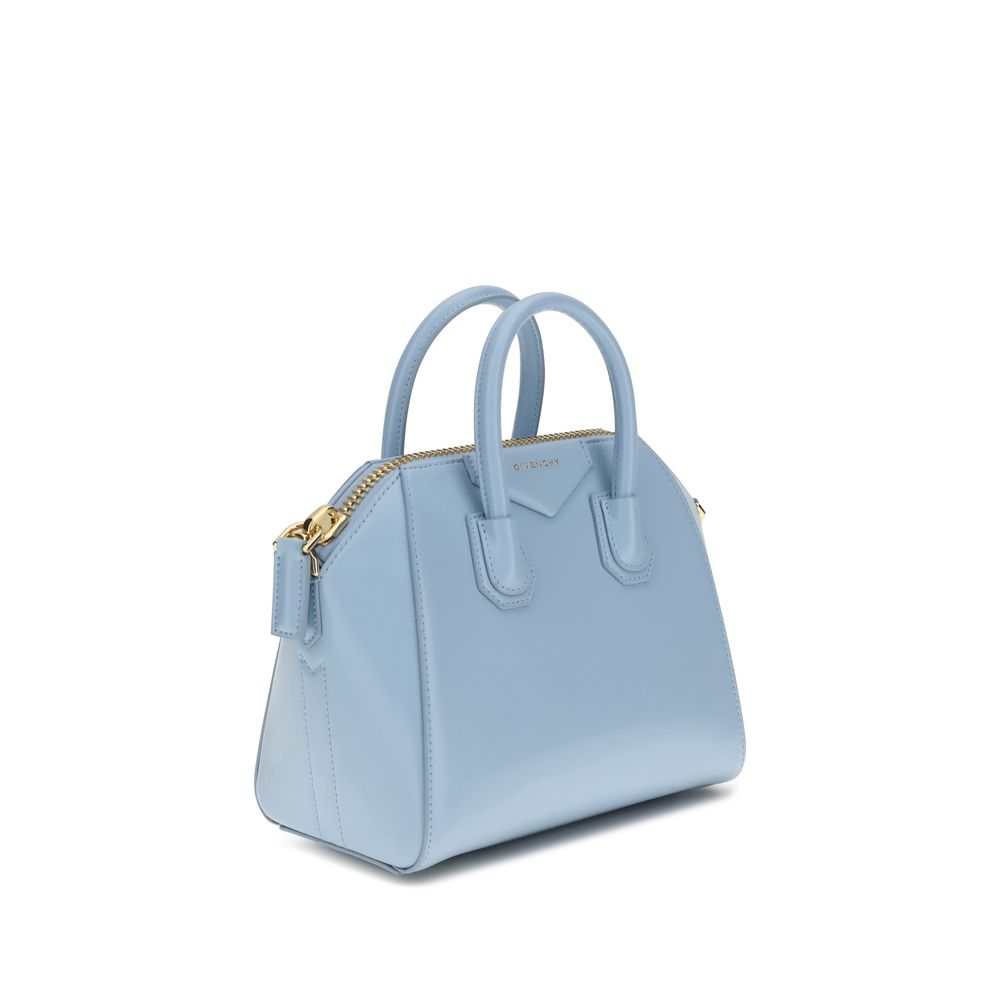 Light Blue Calf Leather Bos Taurus Handbag
