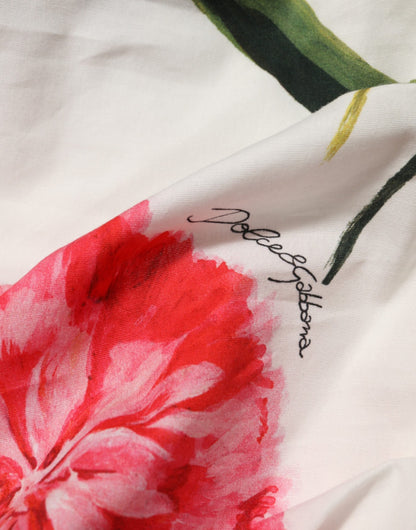 White Floral One Shoulder Sheath Dress