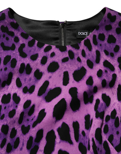 Violet Leopard Sheath Bodycon Mini Dress