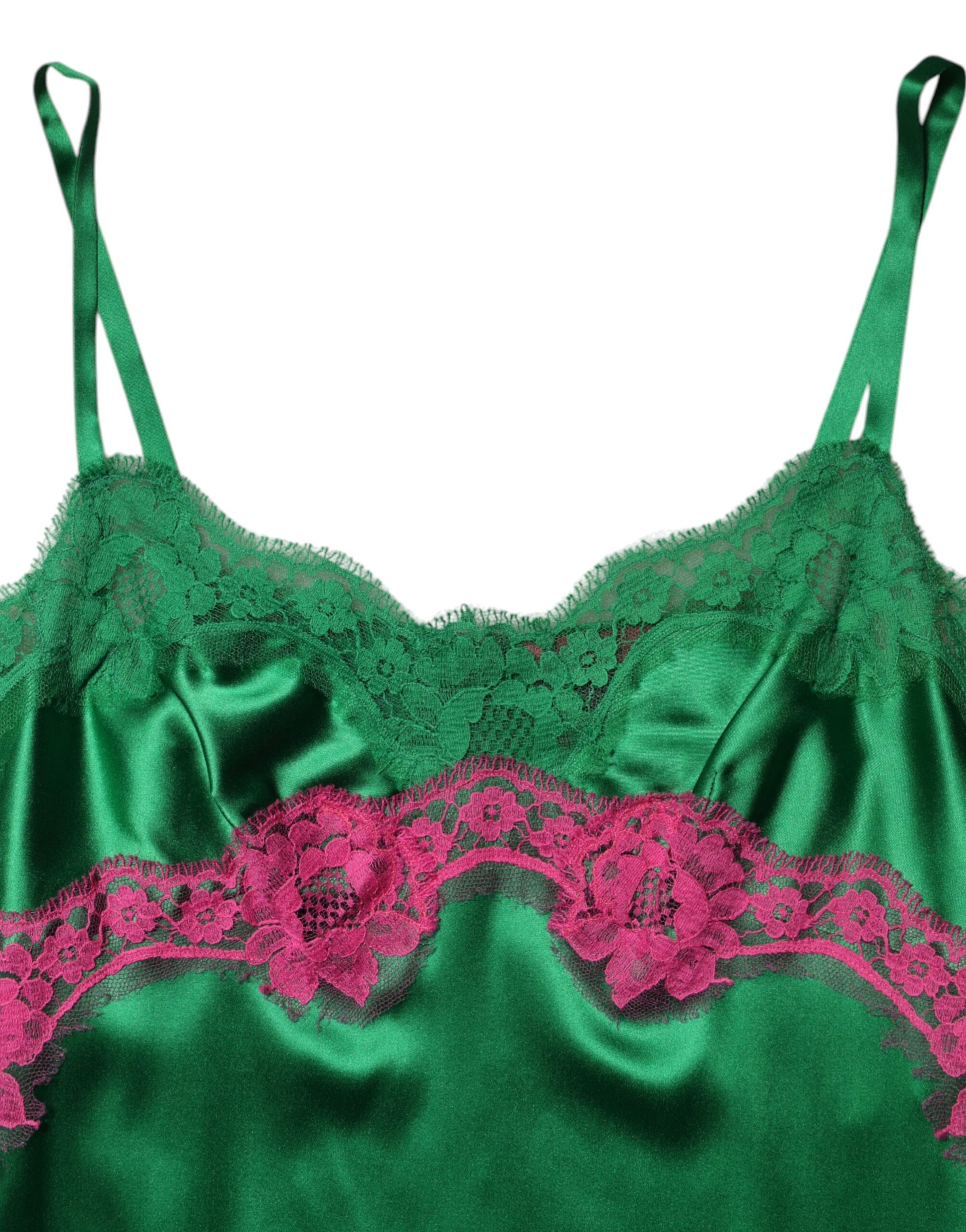 Green Floral Lace Fringes Lingerie Dress